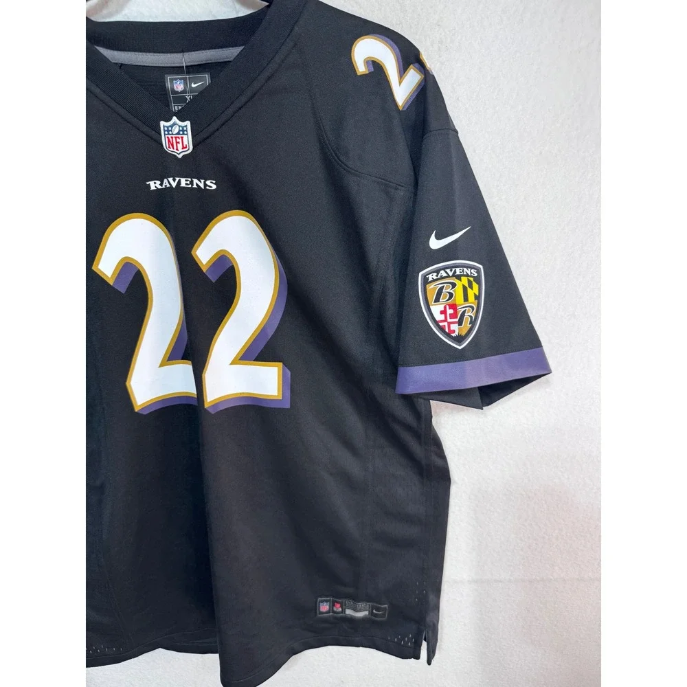 Youth NFL Nike Baltimore Ravens Derrick Henry #22 Jersey Kids XL Black Football